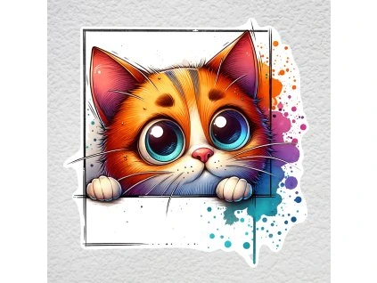 samolepka na zeď kočička
