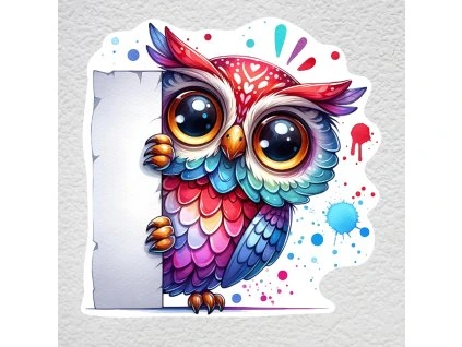 samolepka na zeď sova
