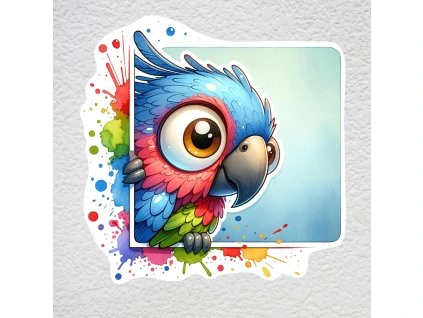 samolepka na zeď papoušek