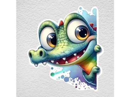 samolepka na zeď krokodýl
