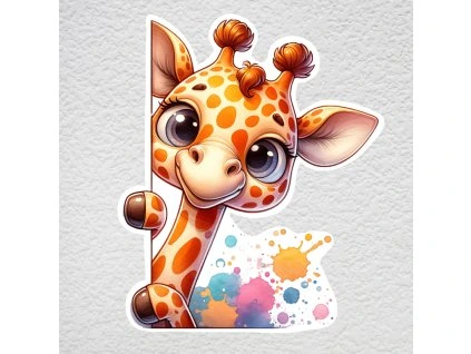 samolepka na zeď žirafa