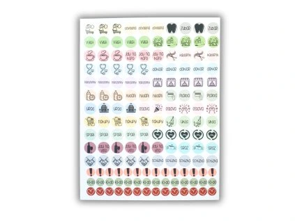 samolepky do diáře ikonky