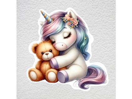samolepka na zeď unicorn méďa