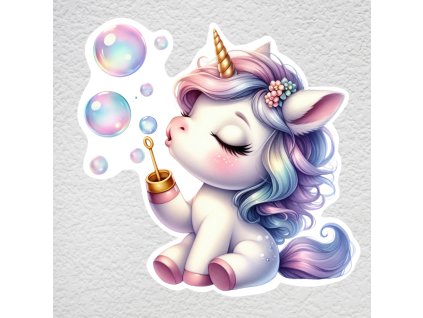 samolepka na zeď unicorn bublifuk
