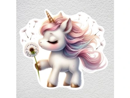 samolepka na zeď unicorn pampelišky