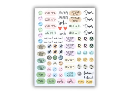 samolepky do cestovatelské deníku balíme kufry