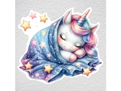 samolepka na zeď unicorn spí