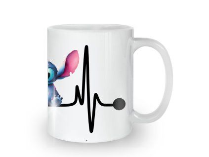 keramický hrnek stitch modrá příšerka