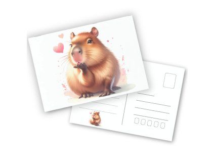 pohlednice s kapybarou pusinka