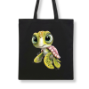 taška na nákup bavlna želva černá