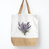 nákupní taška s jutovým dnem s levandulí