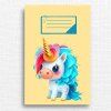 školní sešit s roztomilým unicornem