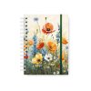 kroužkový sešit květy