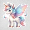 samolepka na zeď unicorn s křídly