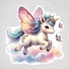 samolepka na zeď unicorn s motýli