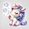 samolepka na zeď unicorn bublifuk