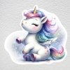 samolepka na zeď unicorn roztomilý