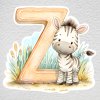 samolepka na zeď písmenko Z zebra