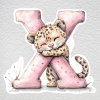 samolepka na zeď X písmeno gepard