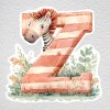 samolepka na zeď Z písmeno zebra