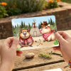 pohlednice z tábora kapybara indián a kovboj