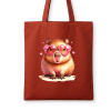 taška na nákup bavlna kapybara červená