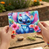 pohled stitch modrý