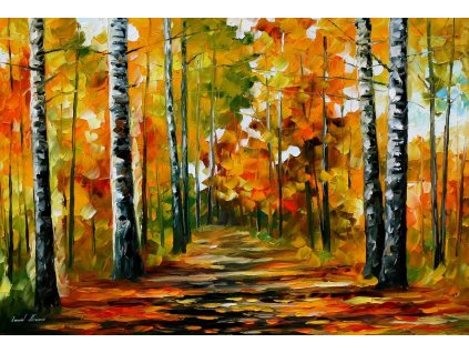 FIESTA OF BIRCHES - Březová alej - reprodukce Leonida Afremova