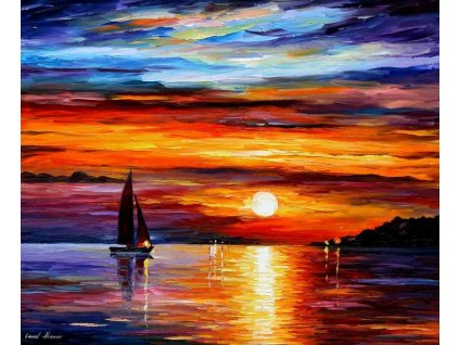 QUIET SUNSET - Západ slunce - reprodukce Leonida Afremova
