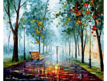 RAINY AFTERNOON - Deštivý chodník - reprodukce Leonida Afremova