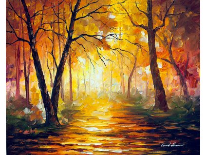 YELLOW FOG IN THE PARK - Park ve žluté mlze - reprodukce Leonida Afremova