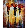 THREE RED UMBRELLAS - Červené deštníky - reprodukce Leonida Afremova