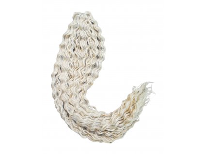 Ariel brčky 56D Biela Blond 75cm Crochet Braids kučery
