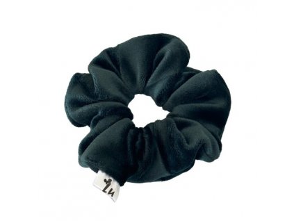 Gumička Scrunchie zamatová Classic tmavozelená