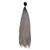 Rovné vlasy TG/TR sivá-čierna ombré 70cm na našívanie
