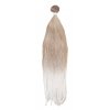 Rovné vlasy #30/613/WH hnedá/svetlá blond melír-biela ombré 70cm na našívanie