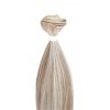 Rovné vlasy #30/613 hnedá-svetlá blond melír 70cm na našívanie