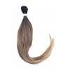 Rovné vlasy #1/33/27 čierna-hnedá-blond ombré 70cm na našívanie