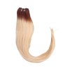 Rovné vlasy T4/27/613 tmavá hnedá-svetlá blond melír ombré 70cm na našívanie