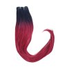 Rovné vlasy T1B/BG čierna-bordová ombré 70cm na našívanie