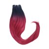 Rovné vlasy T1B/BG čierna-bordová ombré 70cm na našívanie