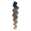 Vlnité česateľné T1B/108 čierna-tmavá blond-blond ombré 60cm Brazilian Wave
