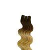 Vlnité česateľné T4/27/613 tmavá hnedá-blond-svetlá blond ombré 60cm Brazilian Wave