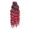 Anna vlnité T-BG tmavá bordová-bordová ombré 65cm brčky Crochet Braids