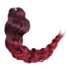 Anna vlnité T-BG tmavá bordová-bordová ombré 65cm brčky Crochet Braids