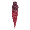 Anna vlnité T-BG tmavá bordová-bordová ombré 65cm brčky Crochet Braids