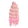 Anna vlnité T-Pink ružová-svetlá ružová ombré 65cm brčky Crochet Braids