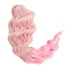 Anna vlnité T-Pink ružová-svetlá ružová ombré 65cm brčky Crochet Braids