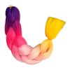 Jumbo Braids D9 fialová-ružová-svetlá ružová-žltá ombré kanekalon