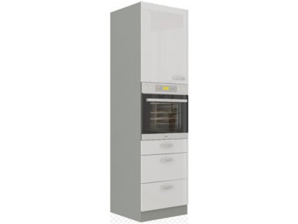 Kuchyňská skříňka Bianca - 60 DPS-210 3S 1F sloupek se zabudovanou troubou, šuplíkový PREMIUM BOX